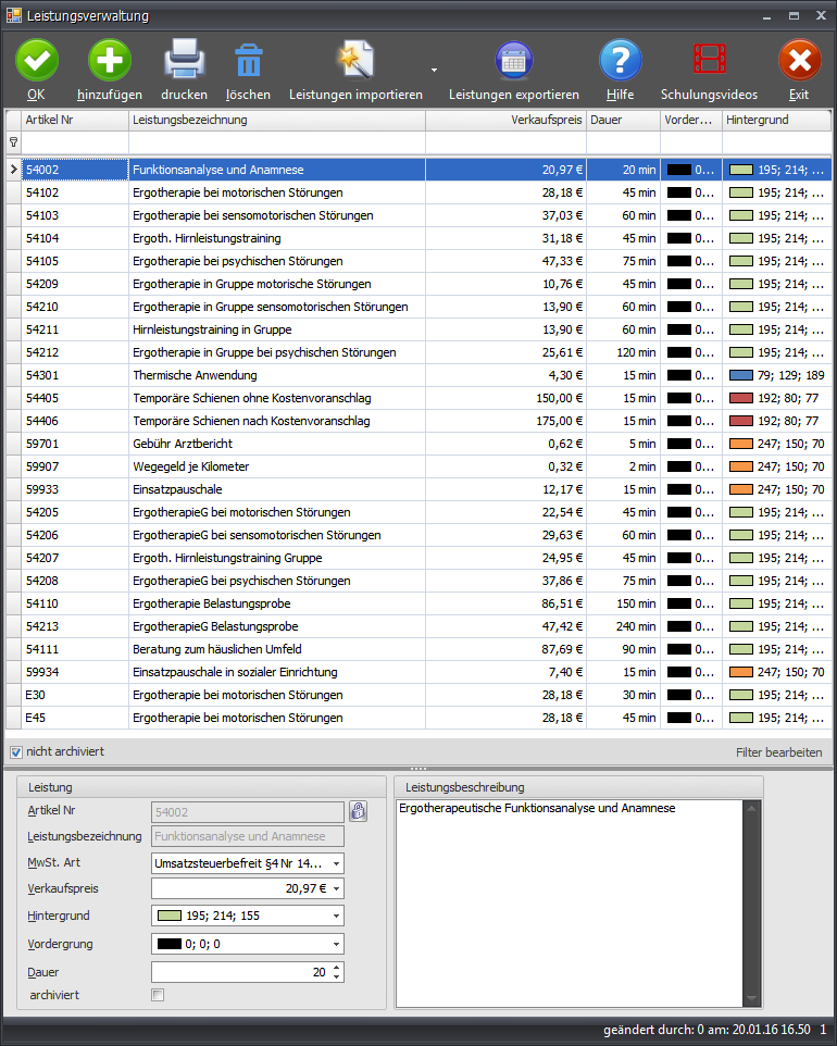Leistungen Ergotherapie - Klick zeigt Originalgrösse
